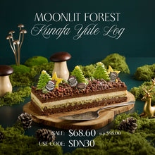 Moonlit Forest Kunafa Yule Log