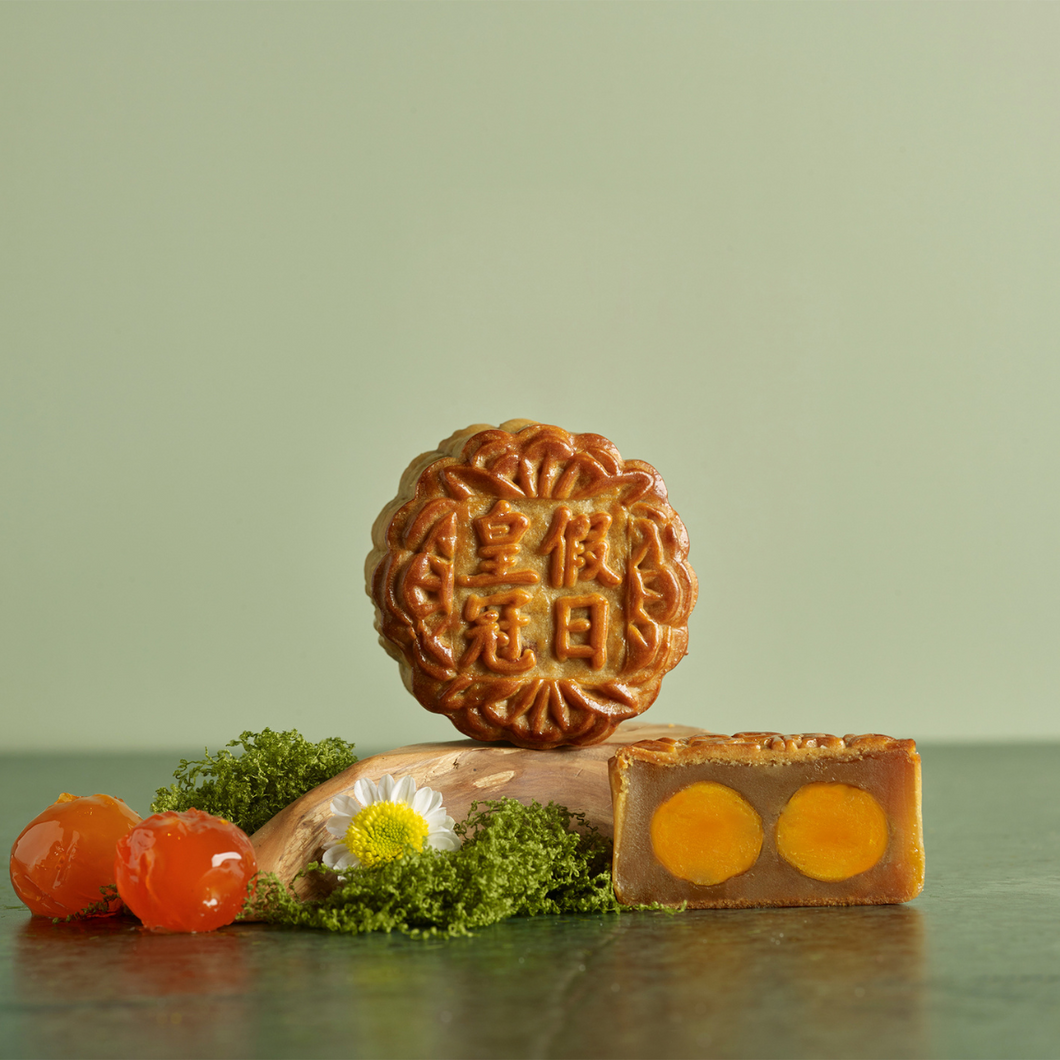 White Lotus Paste with Double Yolk Baked Mooncakes