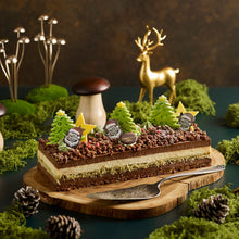 Moonlit Forest Kunafa Yule Log