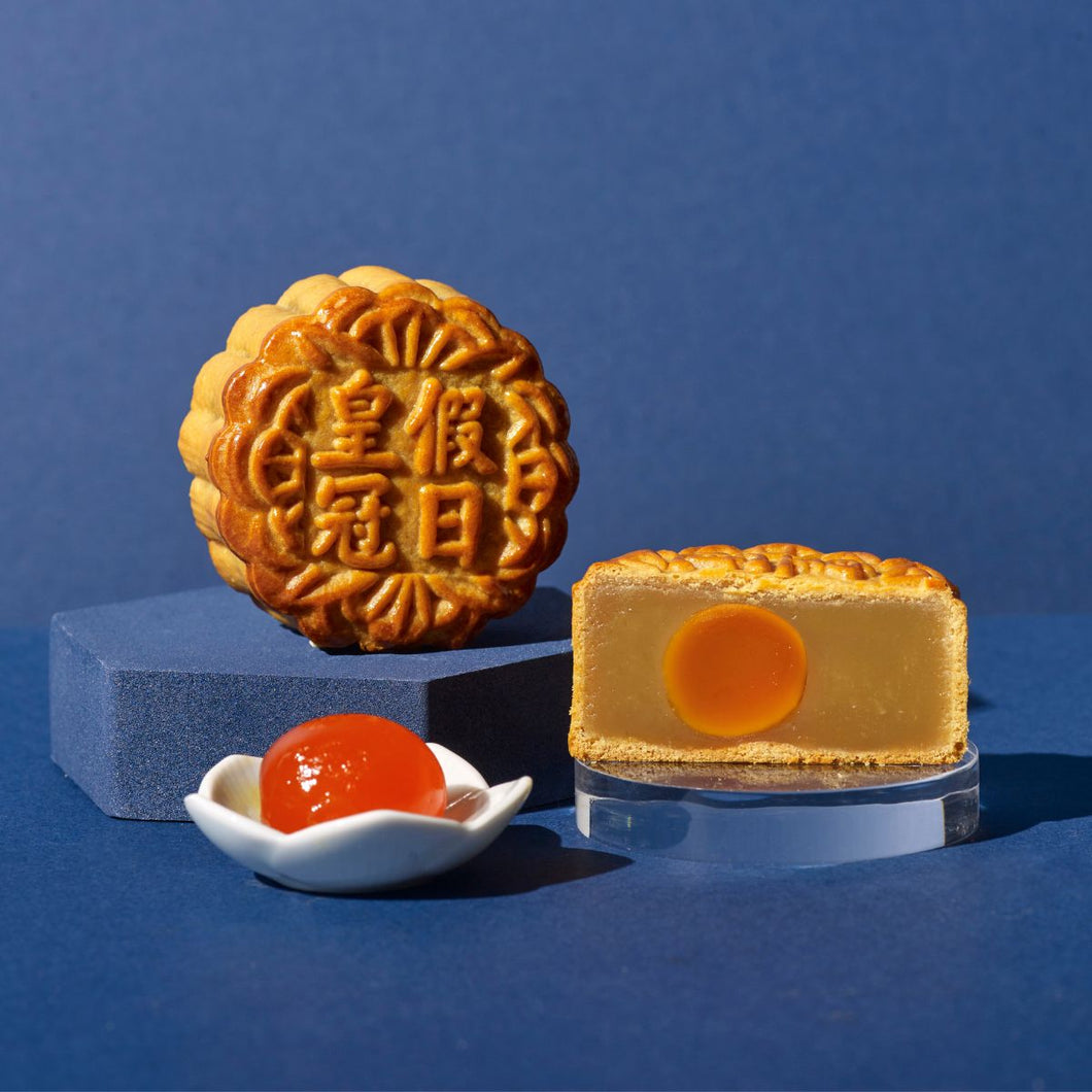 White Lotus Paste with Single Yolk Baked Mooncakes 单黄白莲蓉