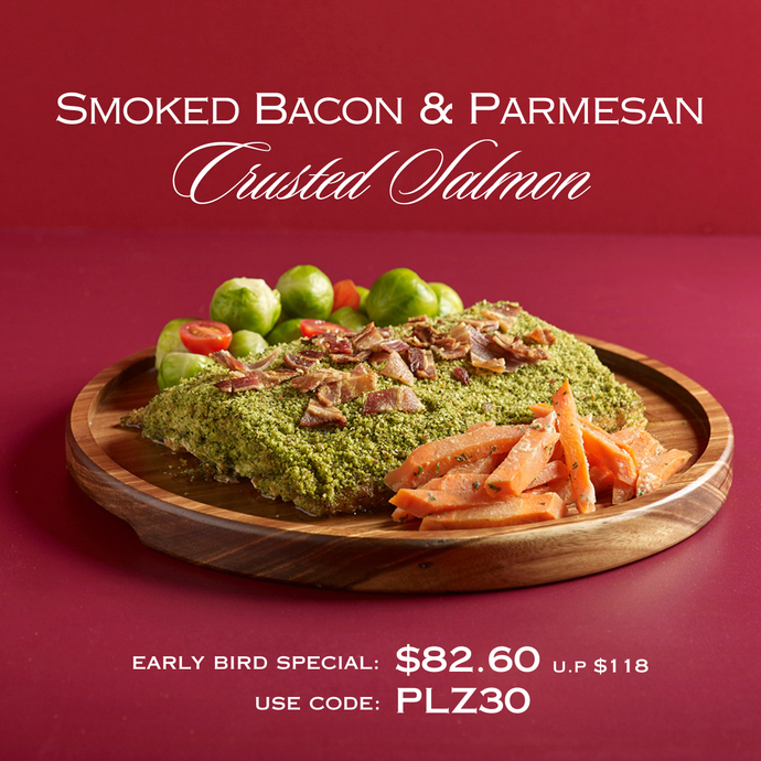 Smoked Bacon and Parmesan Crusted Salmon